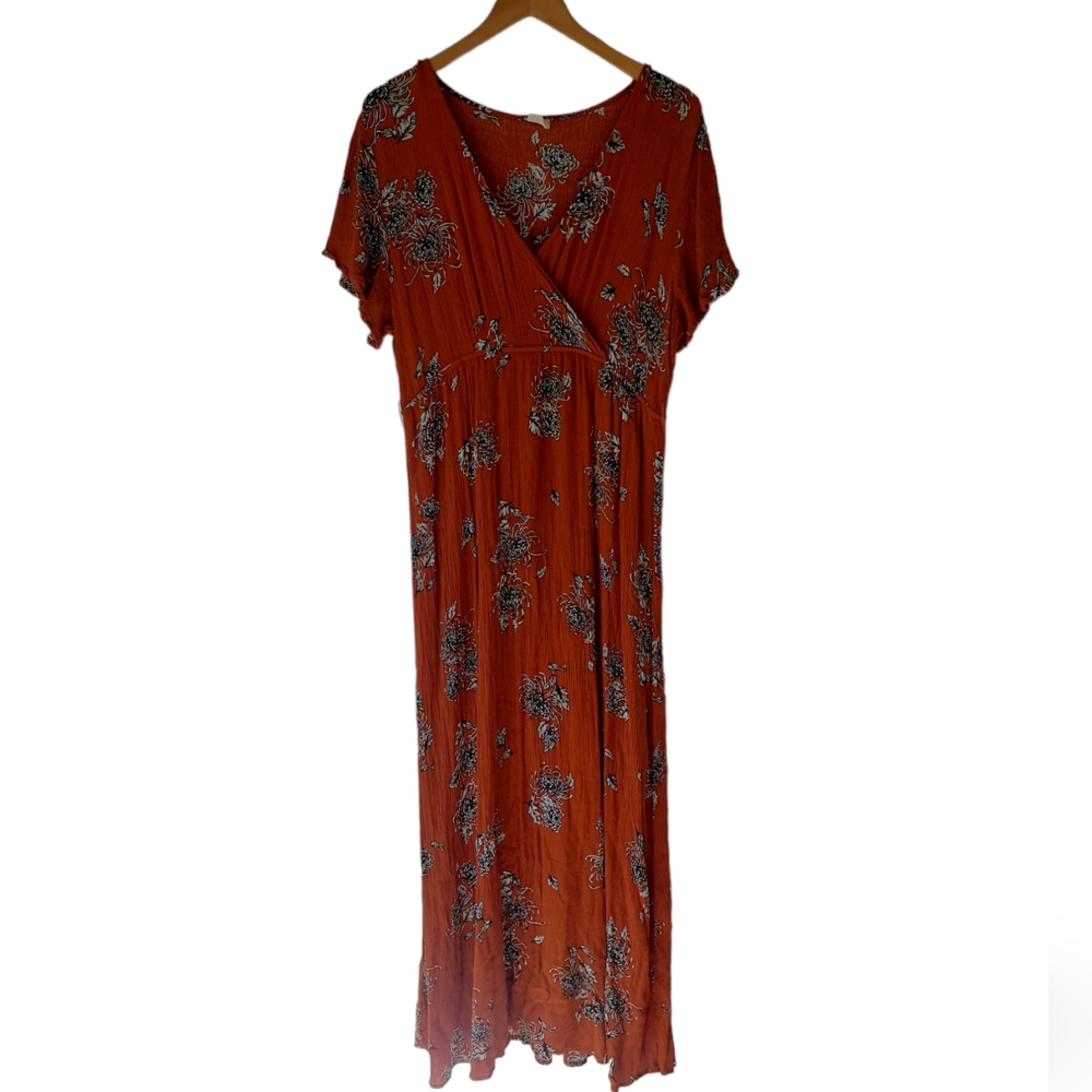 Blush BJ Burnt Orange Maxi Dress. Design. Size 3X